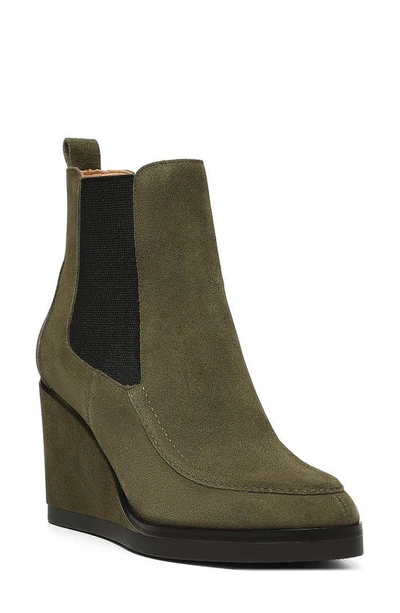 Shop Nydj Leeza Wedge Chelsea Boot In Moss