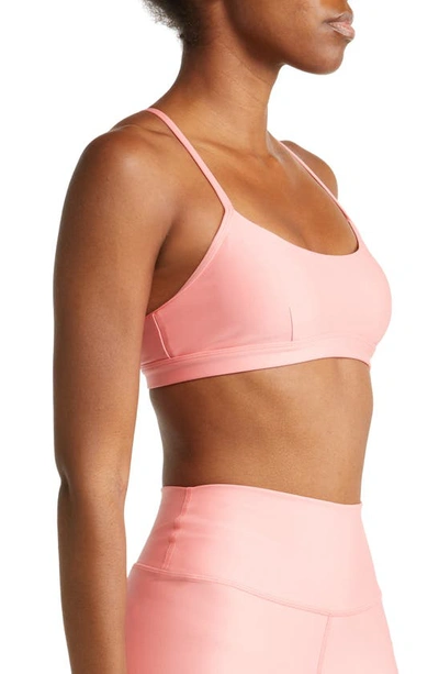 Shop Alo Yoga Airlift Intrigue Bra In Strawberry Lemonade