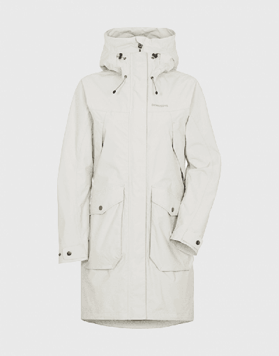 Didriksons Thelma Waterproof Jacket With Hood And Bellow Pocket In White |  ModeSens