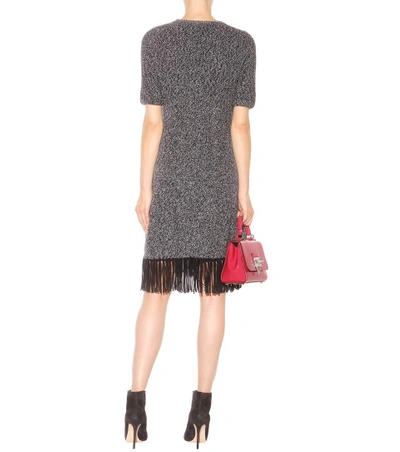 Shop Dolce & Gabbana Fringed Cashmere Dress