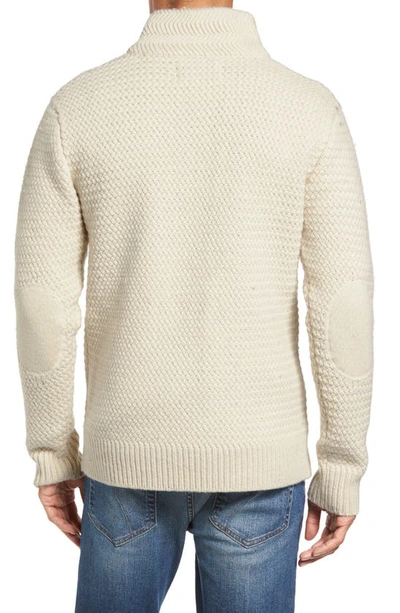 Schott Military Henley Sweater In Off White