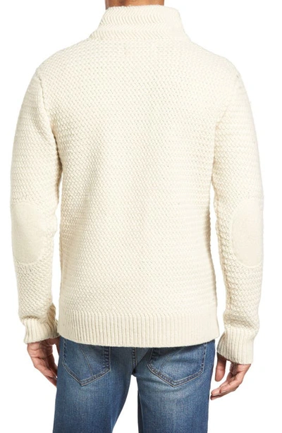 Schott Military Henley Sweater In Off White