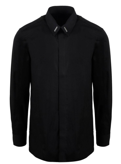 Shop Givenchy Concealed Buttoned Shirt In Black