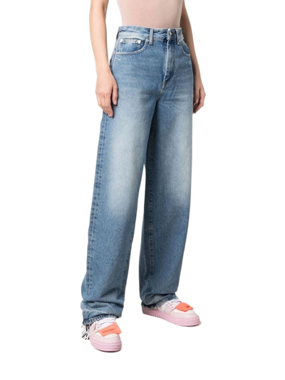 Shop Off-white Women's Blue Cotton Jeans