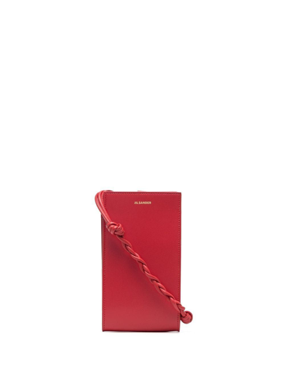 Shop Jil Sander Women's Red Leather Shoulder Bag