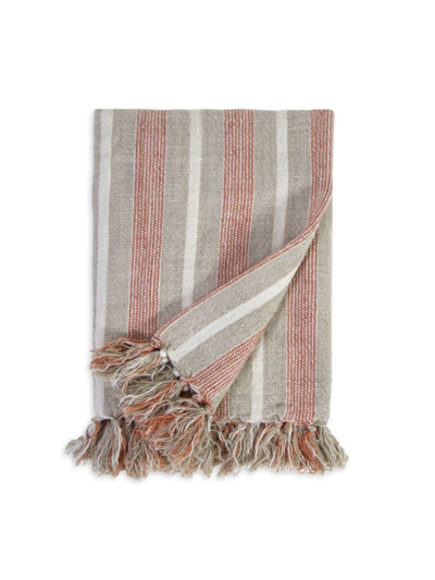 Shop Pom Pom At Home Montecito Striped Throw Blanket In Terra Natural