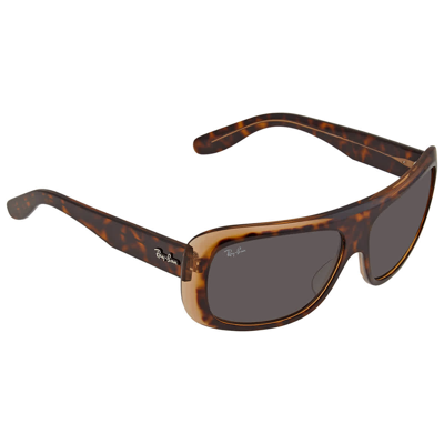 Ray Ban Blair Dark Grey Rectangular Unisex Sunglasses Rb2196 1292b1 61 In  Brown / Dark / Grey | ModeSens