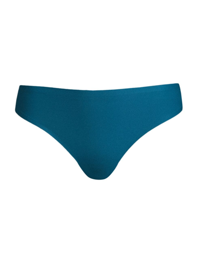 Shop Chantelle Women's Soft Stretch Seamless Regular Rise Thong In Myrtle Blue