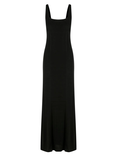 Shop Hansen + Gretel Women's Stefani Tie-back Maxi Dress In Black