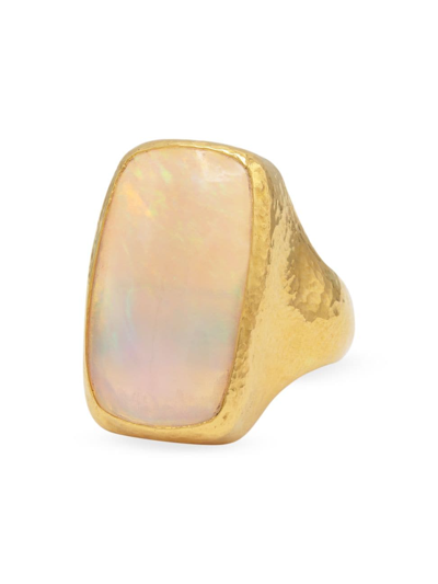 Shop Gurhan Women's Rune 24k Yellow Gold & Opal Ring