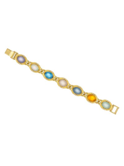 Shop Gurhan Women's Rune 24k Yellow Gold & Multi-gemstone Bracelet