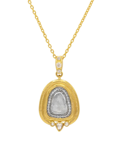 Shop Gurhan Women's Muse 24k & 22k Yellow Gold & Diamond Pendant Necklace In Two Tone