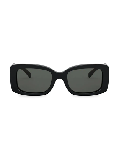 Shop Versace Women's 54mm Rectangular Sunglasses In Black