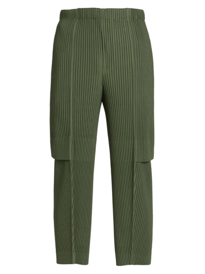 Issey Miyake Cargo Pleated Mid-rise Straight-leg Woven Trouser In
