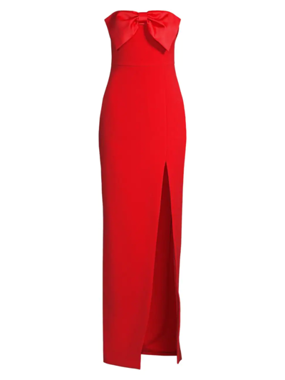 Shop Likely Women's Tricia Bow Column Gown In Scarlet