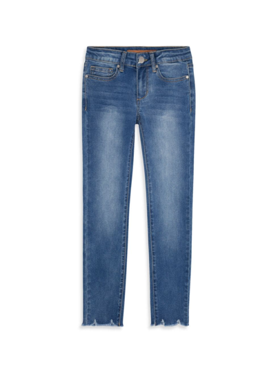 Shop Joe's Jeans Little Girl's & Girl's The Rocker Stretch Ankle Skinny Jeans In French Blue