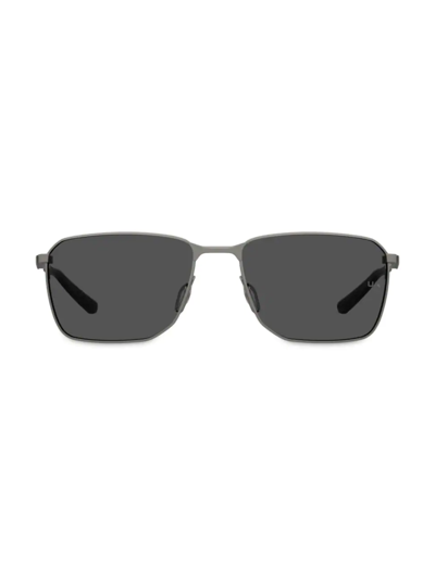Shop Under Armour Men's Scepter 58mm Square Sunglasses In Black Grey