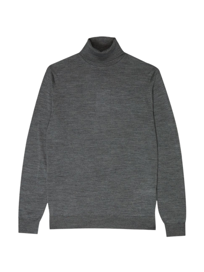 Shop Reiss Men's Caine Wool Sweater In Cainemid Grey Melange