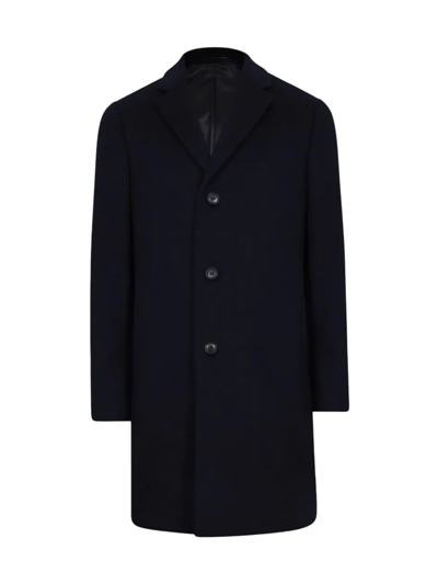Shop Reiss Men's Gable Wool-blend Coat In Gable Navy