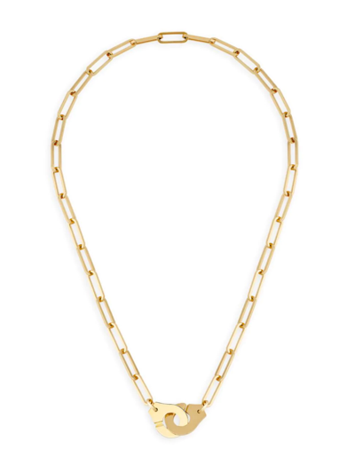 Shop Dinh Van Women's Menottes  R135 18k Yellow Gold Paper Clip Chain Necklace