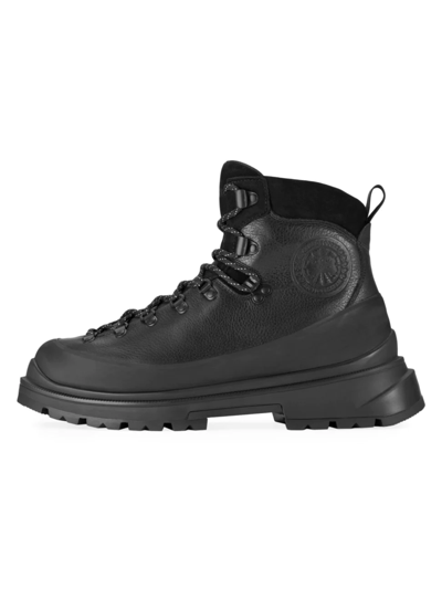 Shop Canada Goose Men's Journey Leather Boots In Black