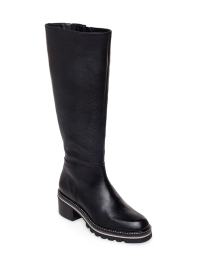 Shop Bernardo Women's Susana Leather Lug Boot In Black