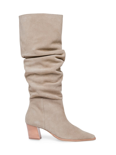 Shop Bernardo Women's Fallyn Suede Slouch Boot In Clay