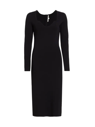 Shop Veronica Beard Women's Imka Cashmere Midi-dress In Black