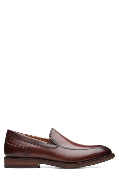 Shop Clarks Un Hugh Step Loafer In Brown Leather