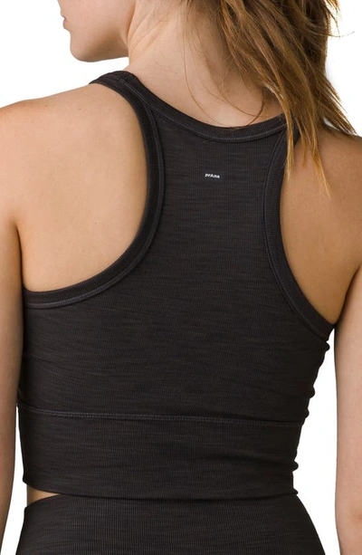 Prana Becksa Rib Sports Bra In Black Heather