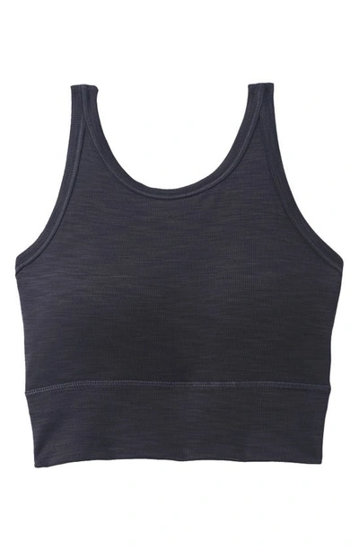 Shop Prana Becksa Rib Sports Bra In Black Heather