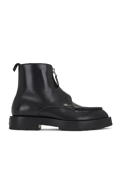 Shop Givenchy Squared Zip Ankle Boot In Black