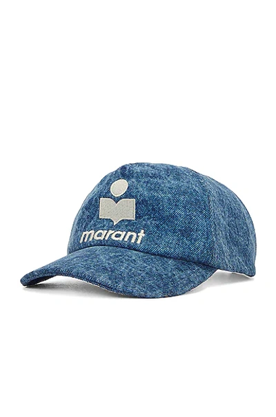 Shop Isabel Marant Tyronh Denim Hat In Blue
