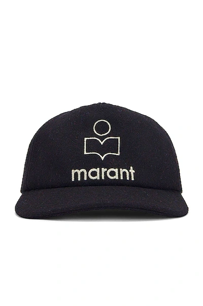 Shop Isabel Marant Tyronh Wooly Cap In Midnight