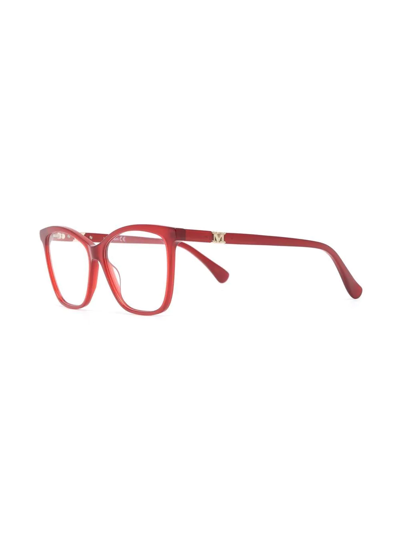 Max Mara Wayfarer-frame Optical Glasses In Red