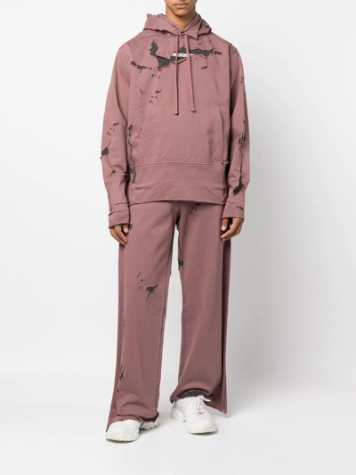 Diesel P-martainoff Devoré-effect Track Pants In Rosa