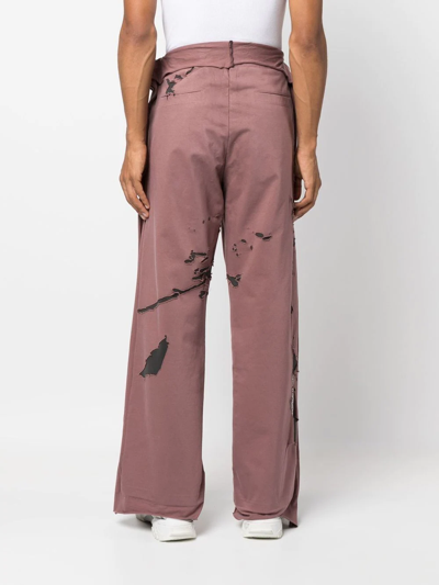 Diesel P-martainoff Devoré-effect Track Pants In Rosa