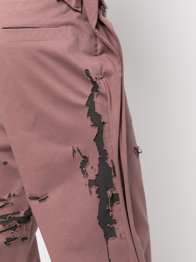 Diesel P-martainoff Devoré-effect Track Pants In Rosa