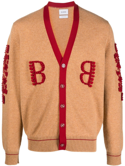 Shop Barrie V-neck Cashmere Cardigan In Braun