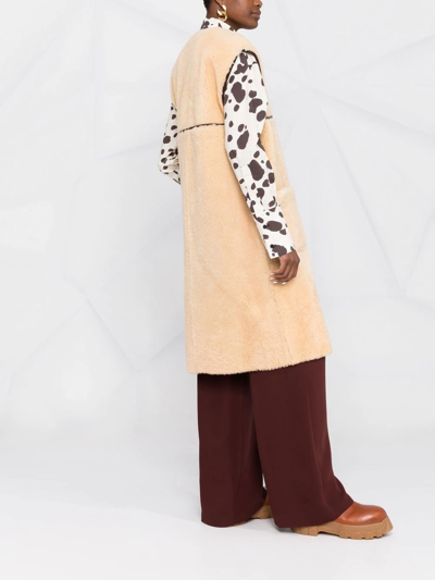 Shop Marni Reversible Furry Waistcoat In Neutrals