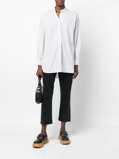 Shop Cawley Studio Ines Striped Shirt In White