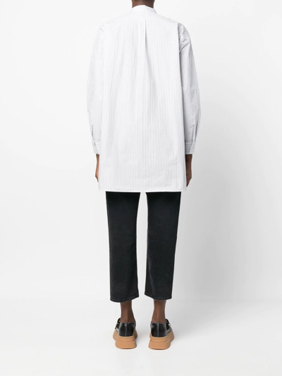 Shop Cawley Studio Ines Striped Shirt In White