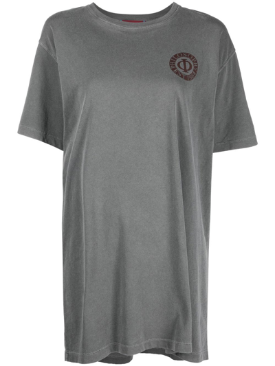 Shop Philosophy Di Lorenzo Serafini Logo-print Cotton T-shirt In Grau