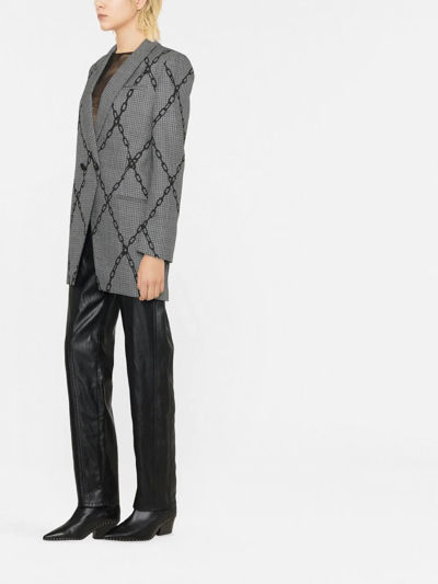 Philosophy Di Lorenzo Serafini Chain-link Print Blazer In Grau