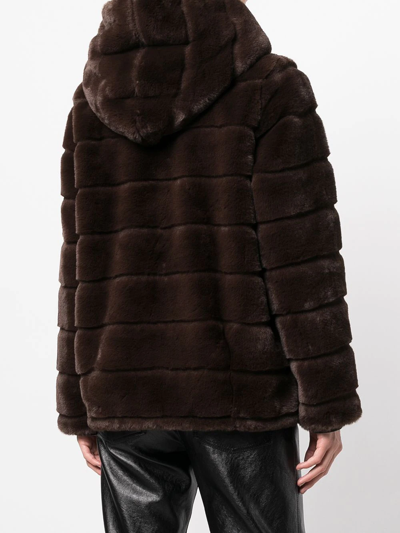 Apparis Goldie 5 Faux Fur Jacket In Brown