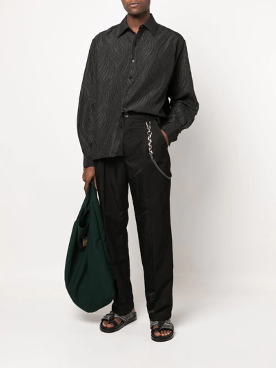 Shop Song For The Mute Straight-leg Trousers In Schwarz