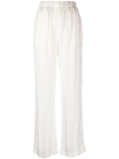 Shop There Was One Striped Straight-leg Trousers In White