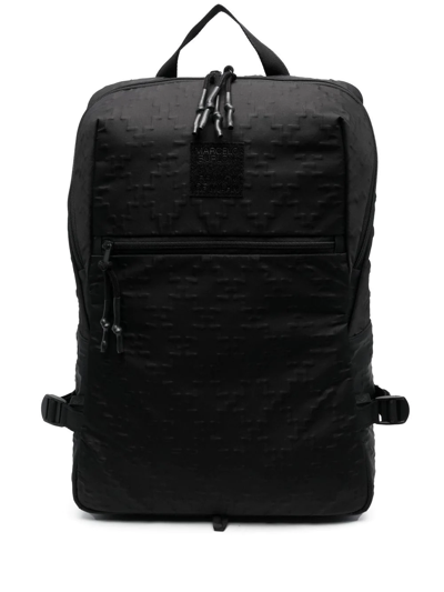 Shop Marcelo Burlon County Of Milan Logo-patch Embossed Backpack In 1010 Black Black