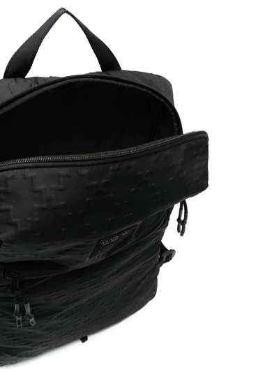 Shop Marcelo Burlon County Of Milan Logo-patch Embossed Backpack In 1010 Black Black