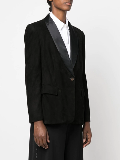 Brunello Cucinelli Black Single-breasted Tailored Blazer In Black